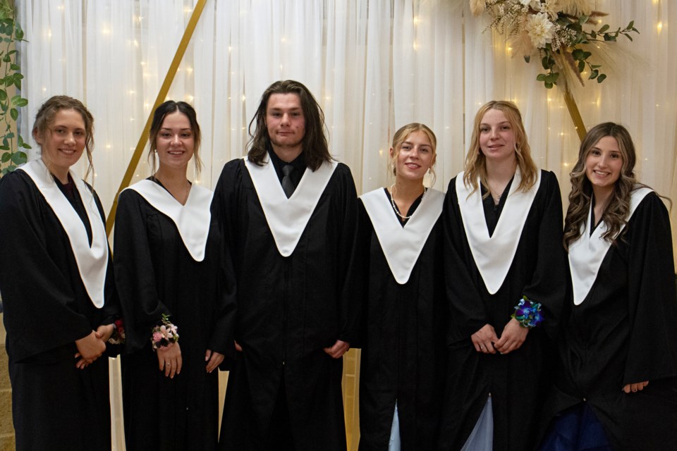 On June 3, École des Beaux-Lacs  graduating class celebrated their milestone moment during an intimate ceremony held at the school. The graduating class of six, from left to right, are Brooklynn Bellisle, Sophia Legault, Alexandre Cardinal, Olivia Lafond, Elizabeth Rae and Savanah St. Arnault.