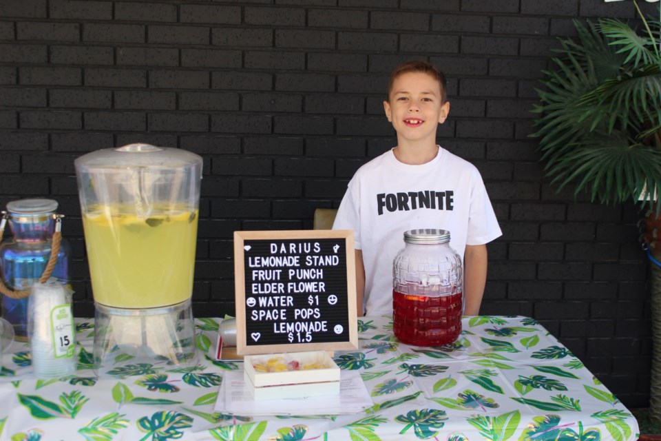 Darius Holca, 8, was a first year participant in Lemonade Day. He says he can't wait to do it again next year.
