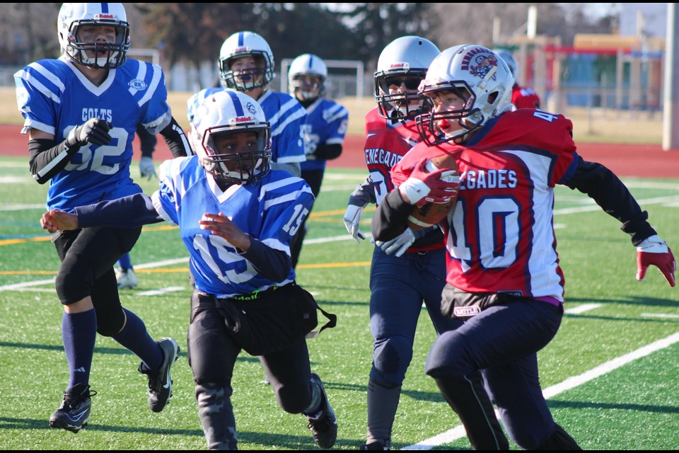 The Bonnyville Renegades take on the Lloydminster Colts at Walsh Field on Oct. 29. Despite a late game comeback, the Renegades would lose 42-20.
