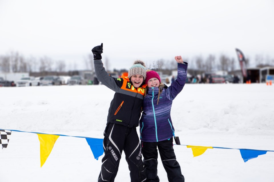 Both young and “vintaged” racers participated in the Ardmore Sled Drag.