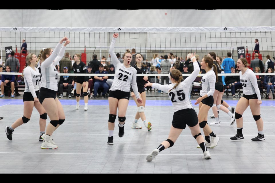 17U Black Rhinos finish 21st in Canada overall at Volleyball Canada Nationals in Edmonton.