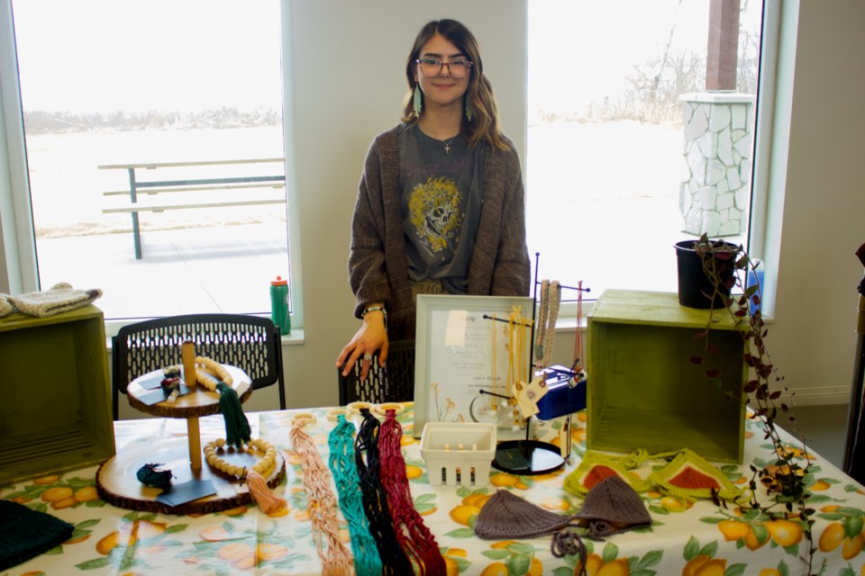 Market organizer and local business owner, Avery Holden, showcased her line of “eco-friendly” macrame and crochet apparel from her business Cap and Moon last weekend.