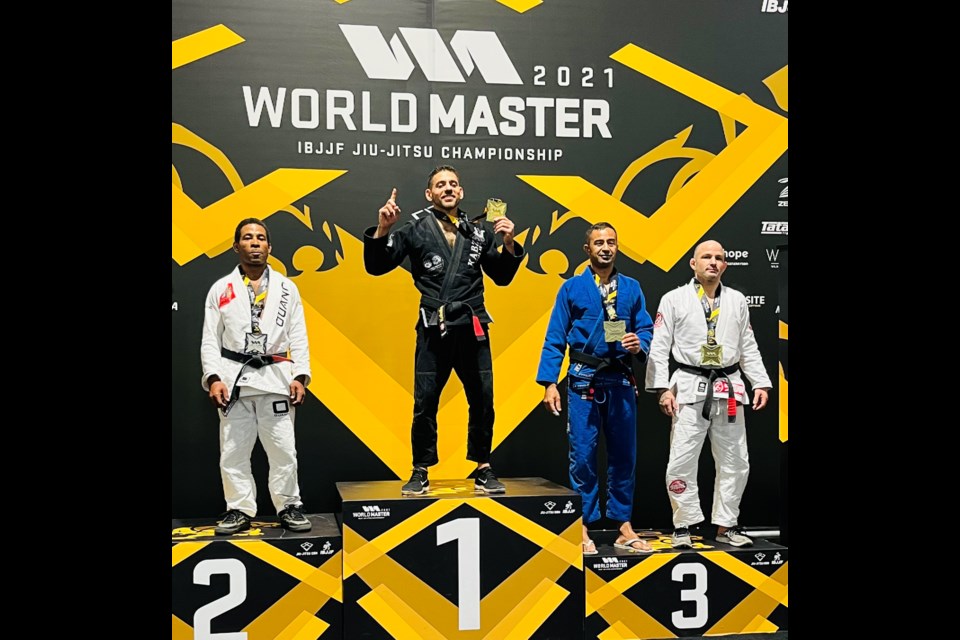 Lac La Biche local Ahmad Kabalan won a gold medal in the black belt category at the 2021 IBJFF World Master Jiu-Jitsu Championship in Las Vegas on Nov.12.