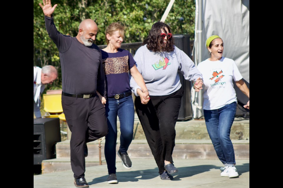 Lebanese community members from the Lac La Biche area lead and showcased the traditional Dabke, a staple celebratory dance in many Arabic cultures,  during the Alberta Culture Days celebration at the Lac La Biche Biche Mission on Sept 10, 2022. 