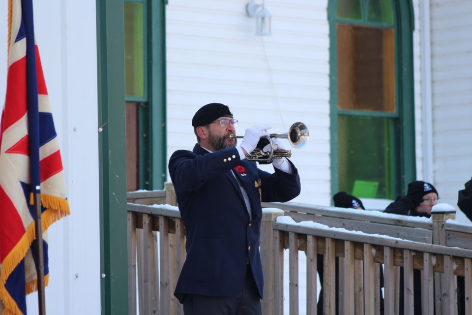 The Last Post was played by Mike Goguen during the Bonnyville Legion's Remembrance Day ceremony.