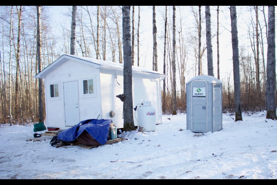 One of the first of six shed spaces at a temporary unsheltered encampment site in the Bonesville subdivision, 5km south of the hamlet of Lac La Biche, last December. The site has now grown to six shed spaces for 24 people provided by a partnership between the county and the Métis Nation of Alberta Region 1. While this site is only a temporary location, The Rural Development Network (RDN) and Lac Biche County’s Family and Community Support Services (FCSS) are teaming up to host community engagement sessions to raise awareness about housing insecurity and homelessness in the community. 