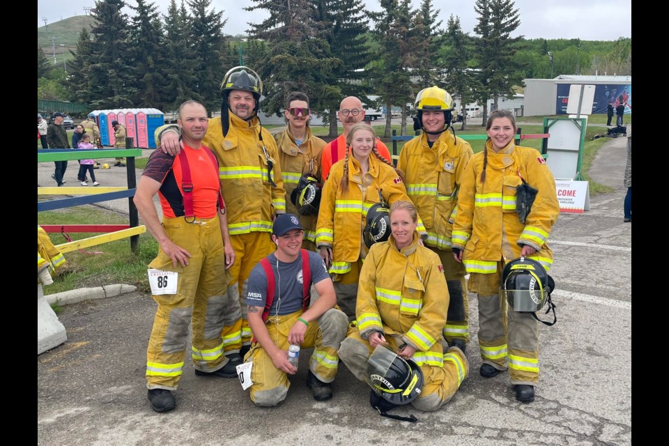 On June 5, nine Bonnyville Station 5 firefighters climbed the Canada Olympic Park hill in Calgary to raise funds for charity.