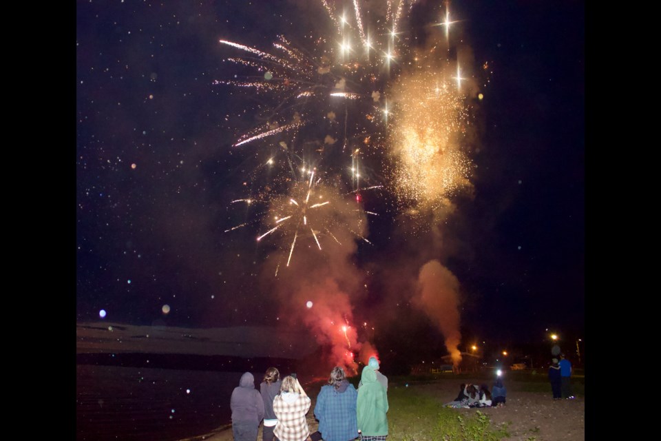 A massive Canada Day firework display was hosted by Lac La Biche County at McArthur Park Friday evening. The show saw hundreds flock to the park alongside boats that watched the 20 minute show from Lac La Biche Lake.