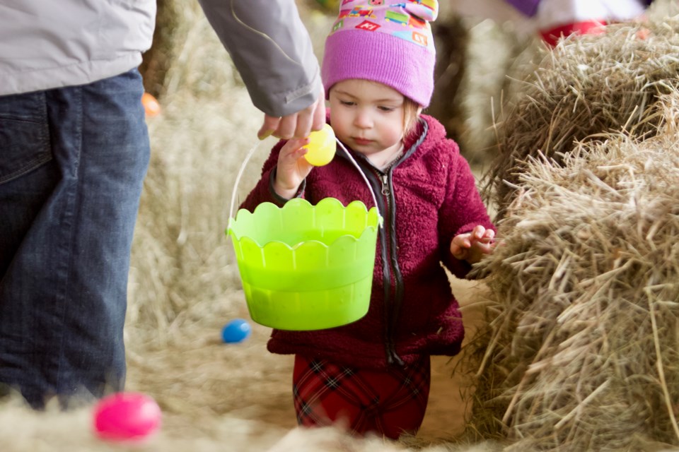 Dozens of families took part in various fair-themed games, hands-on activities, photos with the Easter Bunny and an egg hunt with prizes at an Easter-themed party hosted by the Lac La Biche Farmers’ Market.
