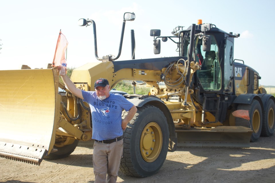 The Craigend Grader shop officially opened to the public on Aug. 24. The site which was completed in 2019 and has been operational since 2020, is located 25 km south of the hamlet of Lac La Biche and sits near the Craigend Recreation Area. Pictured is grader operator Brad Pruden.
