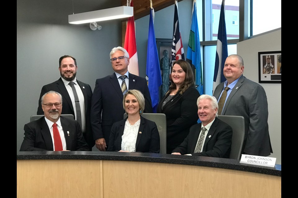 Back left, Neil Langridge, Phil Kushnir, Kayla Blanchette and Byron Johnson. Front left Brian McEvoy, Elisa Brosseau and David Sharun.