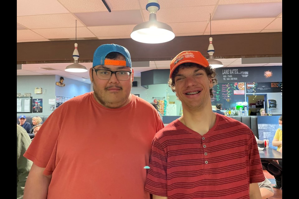 Kevin Halfe (left) and Kameron Churko (right) receives a Medal Worthy Friendship award on May 19.