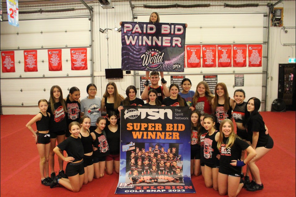 Team Xplosion won a super bid while competing at the Cold Snap Classic held in Edmonton on Jan. 20. The team will now choose one of four competitions held in either Australia, Mexico, the United Kingdom or the U.S. to compete in next year.