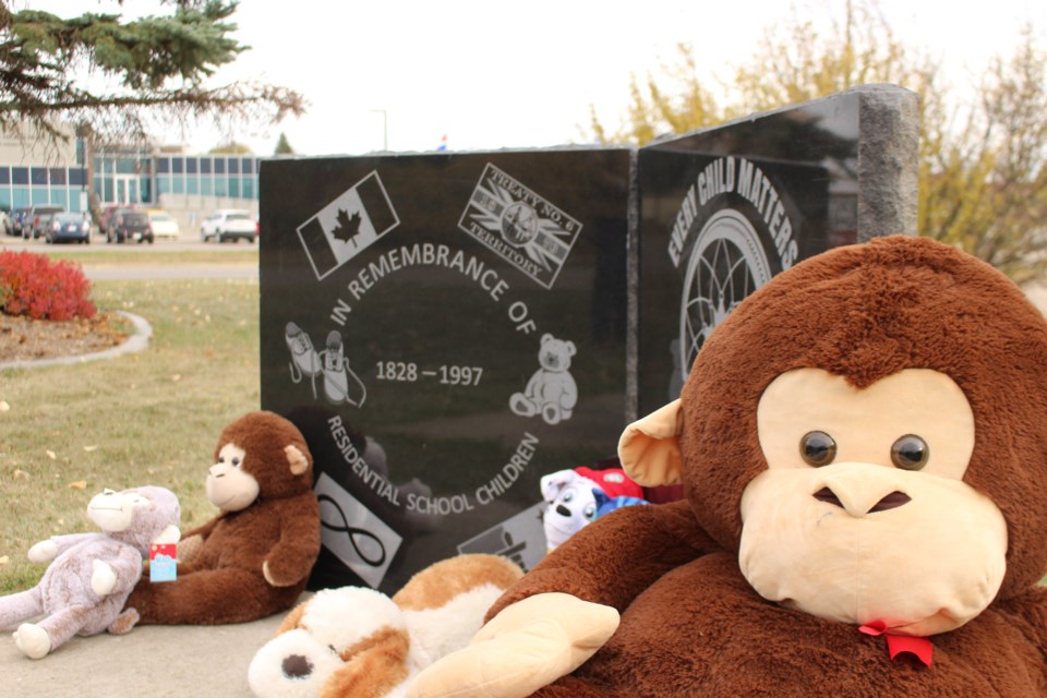 The Bonnyville Legion Branch 183 unveiled a monument on Saturday Oct. 2, dedicated to children who attended residential schools.