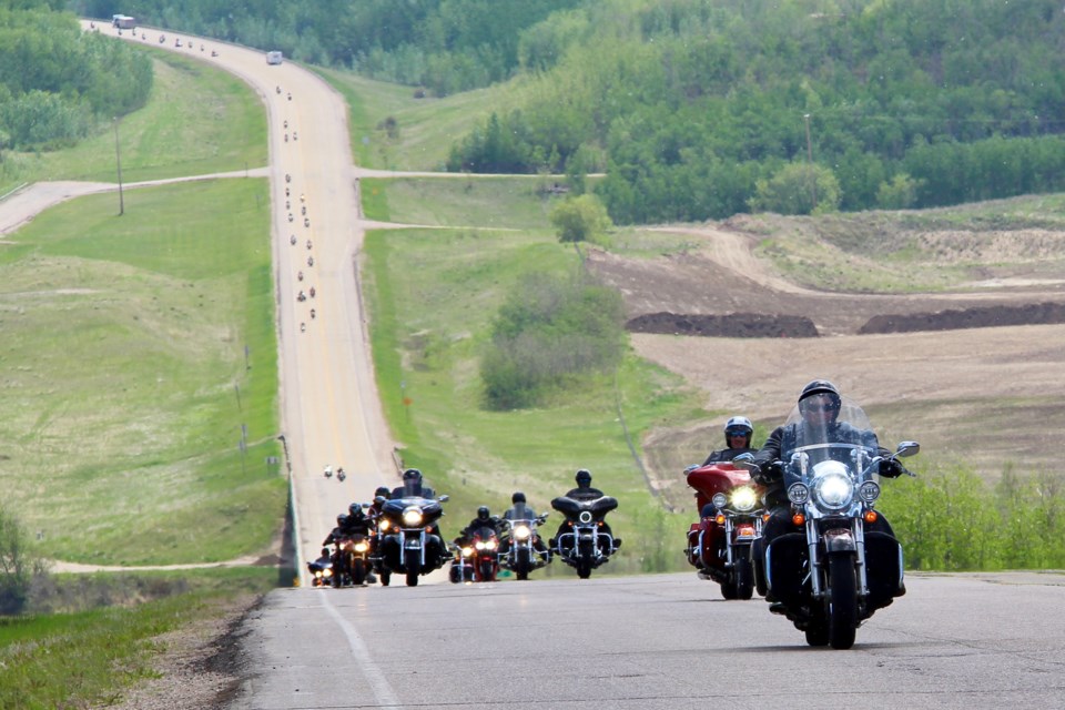 Participants in the Lakeland Ride for Dad travelled a 328 km scenic route, stopping at five locations along the way. 