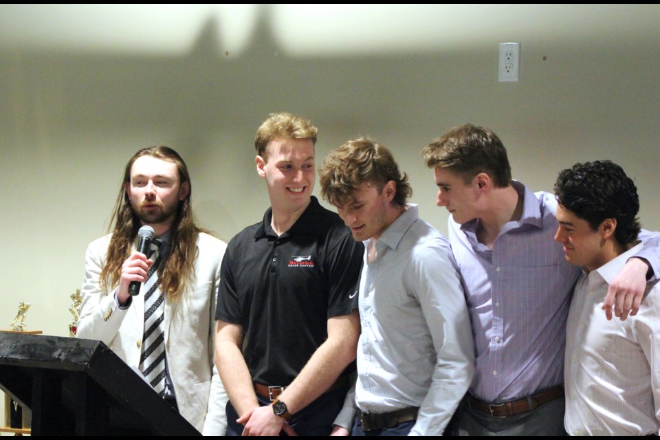 Starting the evening with laughs and witty quips was game night commentator and the Pontiacs’ communications coordinator Michael Menzies.