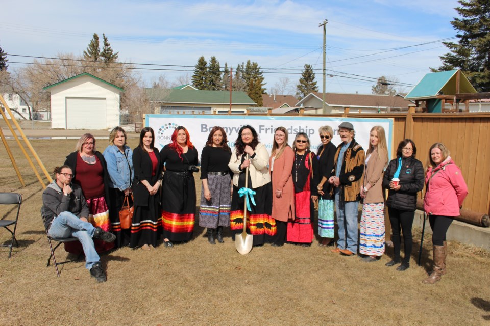 Bonnyville Friendship Centre staff celebrate there success at a groundbreaking ceremony for a state-of-the-art facility to be built for the non-profit organization.