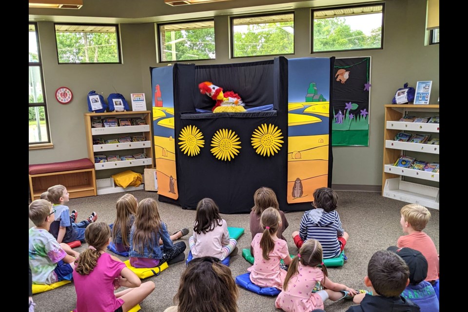 A puppet production of the classic tale Henny Penny was performed by Kaybridge Puppets before a youthful audience at the Bonnyville Municipal Library on Aug. 4.