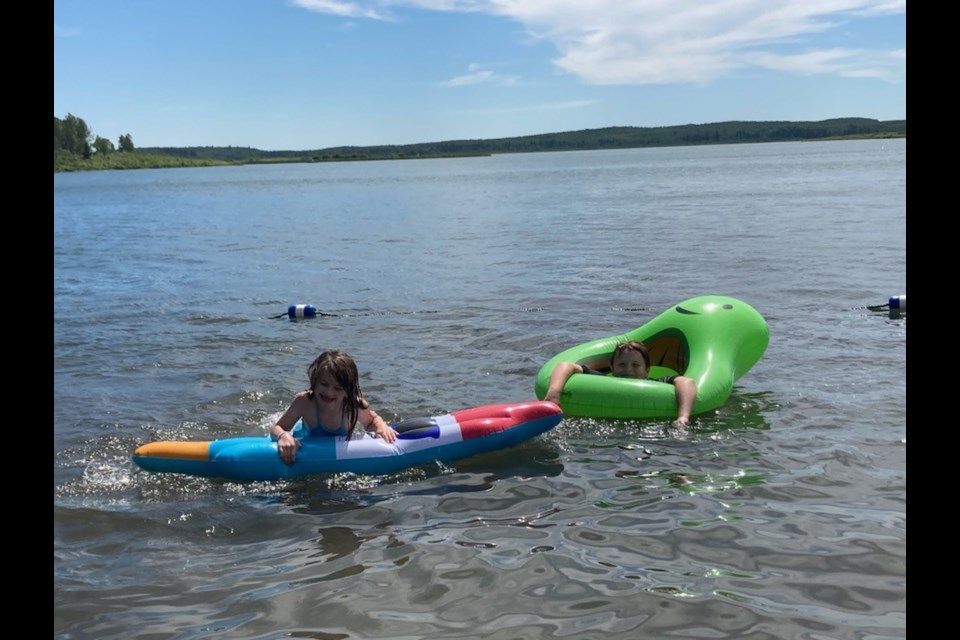 Campgrounds located at Lac Bellevue (pictured) and Floating Stone Lake are two of the County of St. Paul's more popular municipal campgrounds, since people can get in the water to swim.