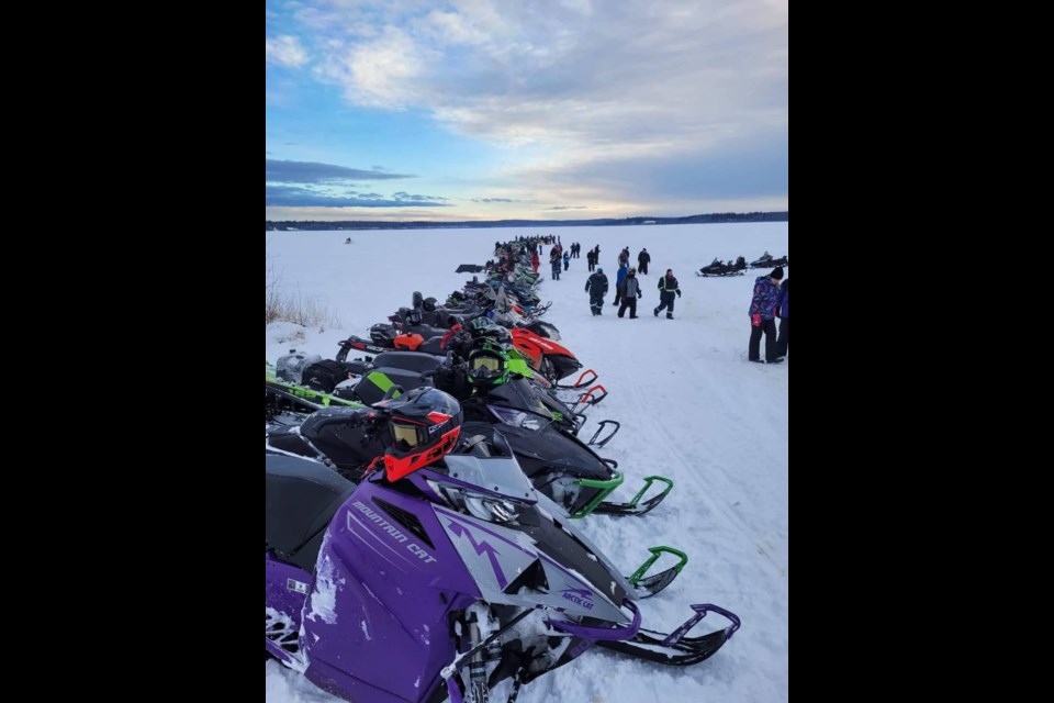 The Lac La Biche Back Country Riders Club's first-ever snowmobile ride fundraiser on Saturday saw more than 160 people on 156 snowmobiles participate in the 75-kilometre ride.