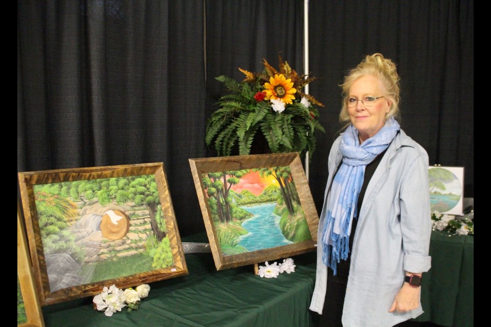 Marge Wood hosted her first solo art on Nov. 18, 2023. Paintings she says are inspired by God.