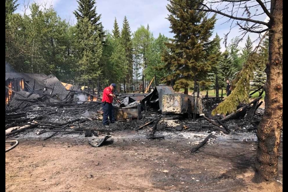 Bonnyville Regional Fire Authority Crews from Bonnyville Station 5 and Glendon Station 3, attended a fire that totalled a structure at Moose Lake Pentecostal Camp. Crews remained on scene to ensure no hotspots remained at the site.