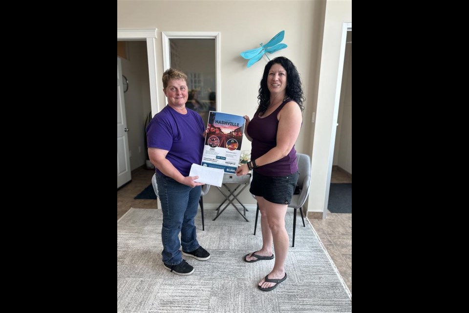 Linda Bordeleau and Charlene Skinner were the lucky winners of The Dragonfly Centre's trip for two to Nashville.  