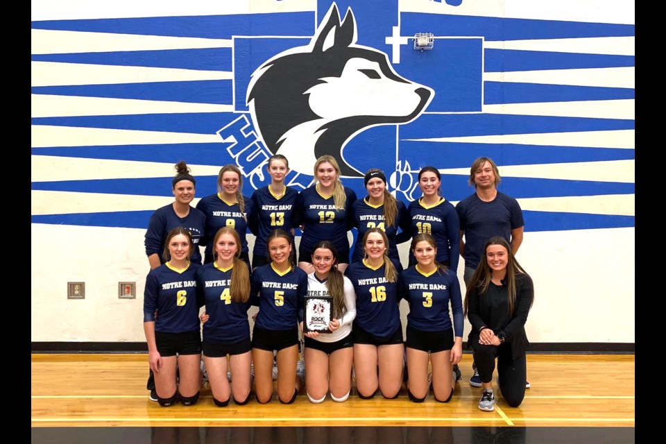 École Notre Dame High School's senior girls volleyball team has a win record of 39-1 over the 2022 season, and has scooped six tournament gold medals. Most recently, the Wildcats won the Rumble in the Rock Tournament held in Rocky Mountain House over the Nov. 4 weekend.