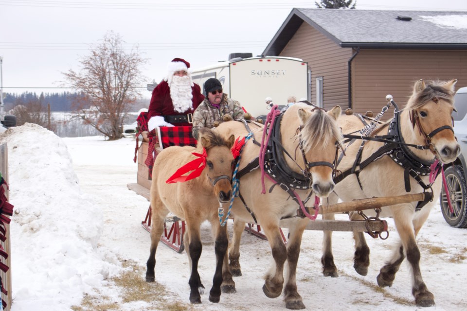  Santa and his few of his reindeer arrived from the North Pole to make a special visit at the ‘Christmas in the Valley' event this weekend in Plamondon. 