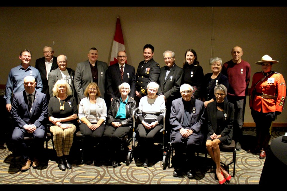 On Dec. 1, 16 out of 20 Lakeland residents receiving a Queen Elizabeth II Platinum Jubilee Medal for their commitment and dedication to their communities were present at an intimate medal ceremony held in Bonnyville.