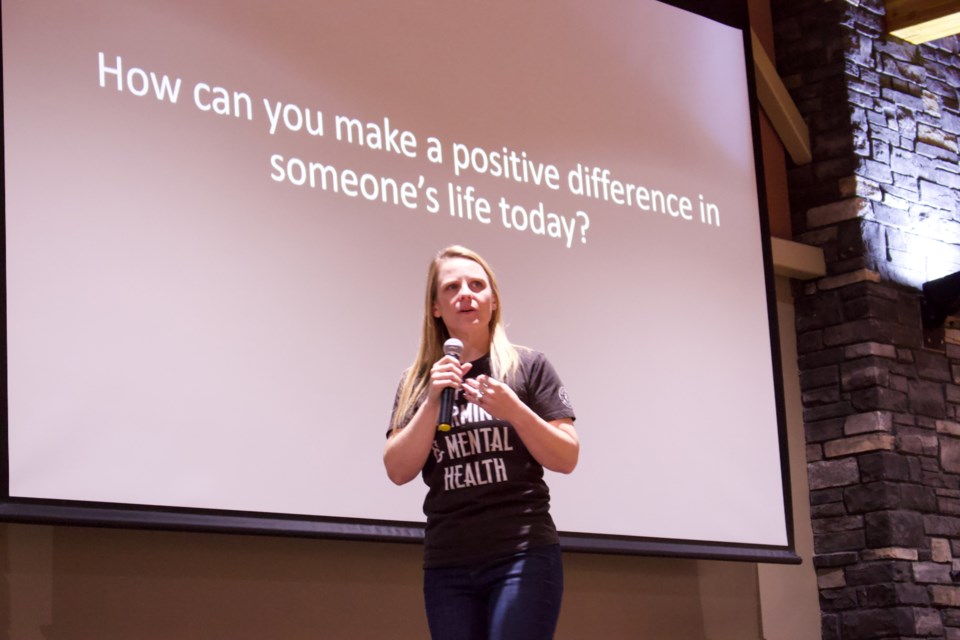 Lesley Kelly's breaking barriers and mental health presentation at the Rural Women's Conference at the Bold Center.|Lac La Biche.