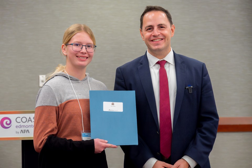 Taylor Martin, a Grade 10 student from Glendon School, had the opportunity to present to Minister of Education Demetrios Nicolaides on teacher retention and recruitment during the first Minister's Youth Council conference held on Oct. 13-15.