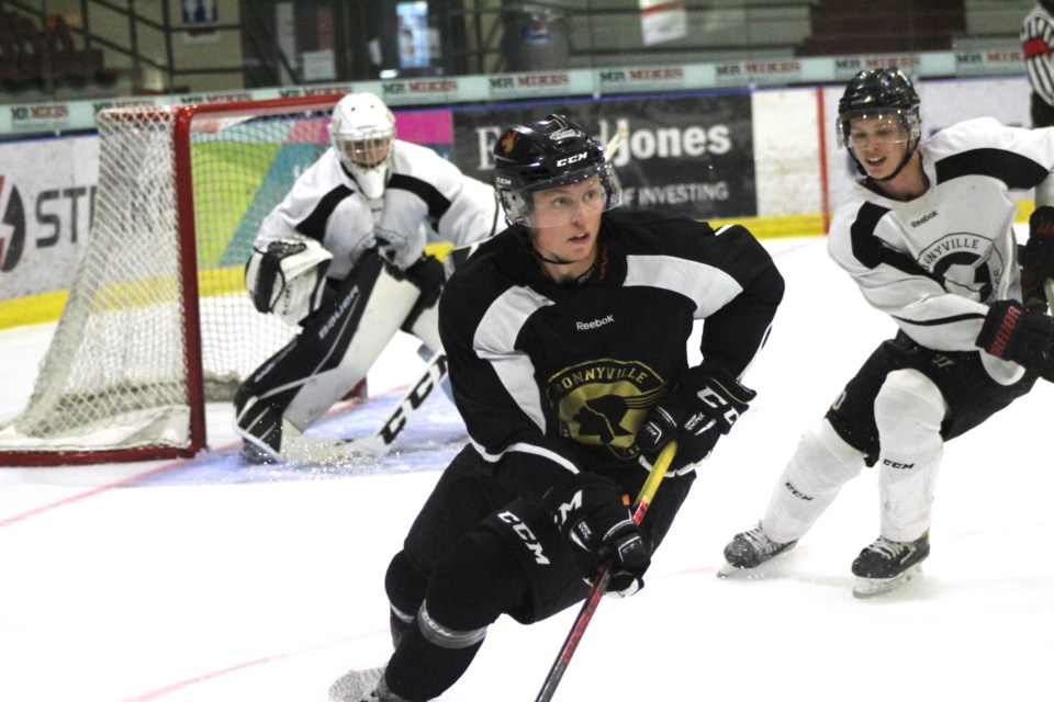 Pontiacs’ team captain Trey Funk was awarded the AJHL’s Most Dedicated Player Award for his contributions to the Bonnyville Jr. A Pontiacs team for the 2022-23 season, but also for the last three years he has spent with the team.