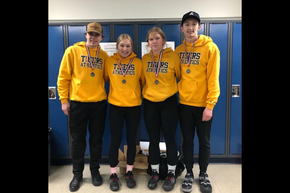Two Hills School's mixed team earned silver on Saturday during the  2023 N.E. Curling Zone Championship.