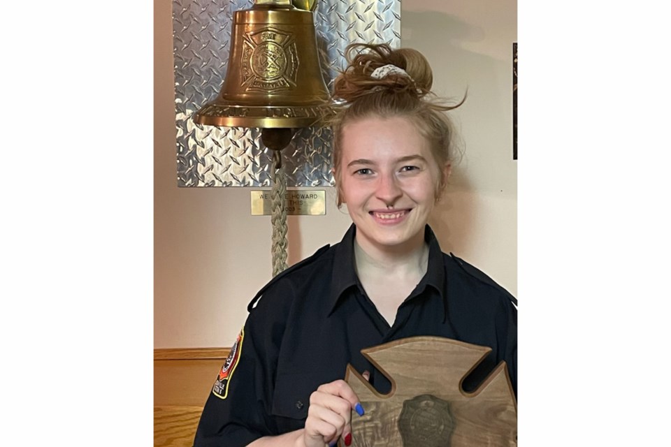 Jensen Wenzel named the 2021 Firefighter of the Year Award for Station 5 Bonnyville.