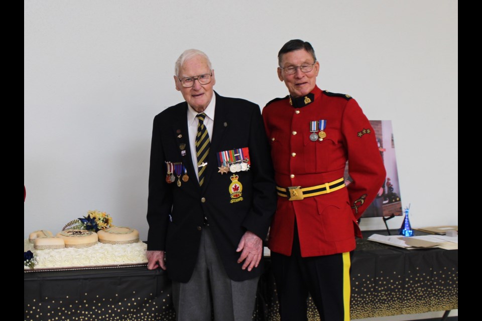 Bonnyville resident William McGregor (left) celebrates his 100th birthday and is joined by life long friend Raymond Cardinal (right).