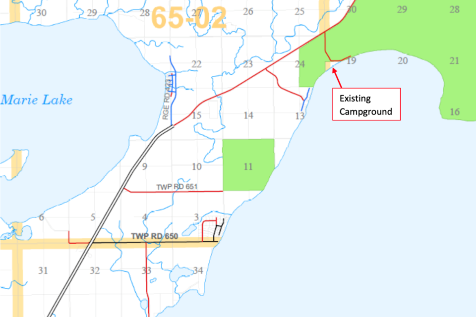 Campground map MD Bonnyville