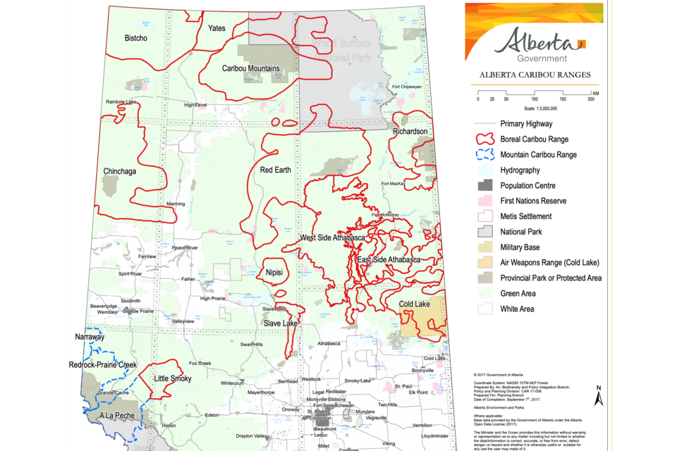 Caribou map