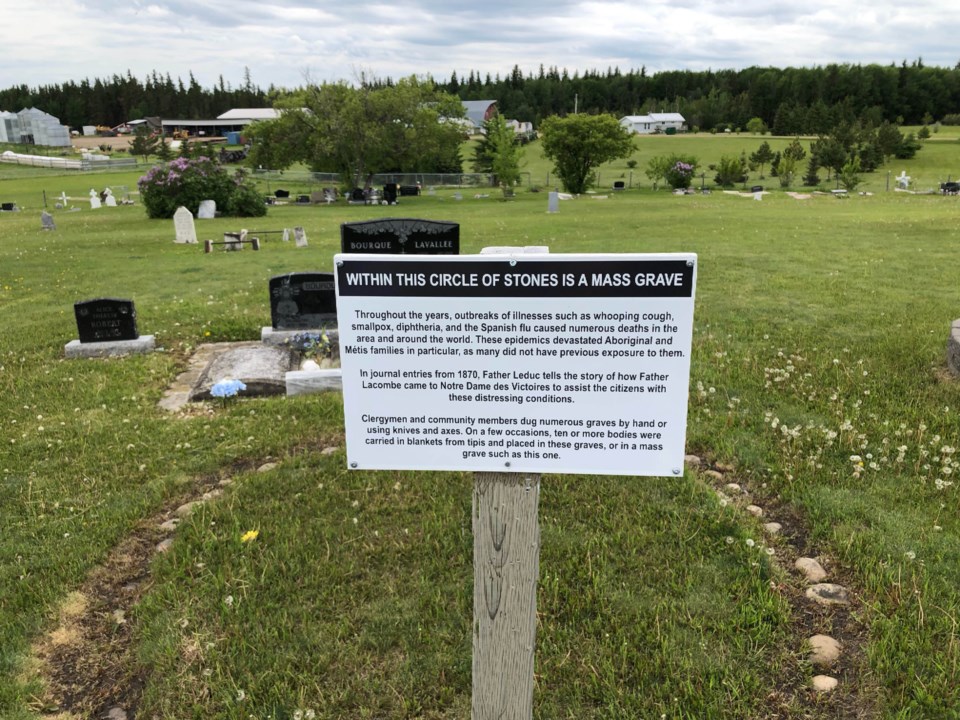 circle grave at mission