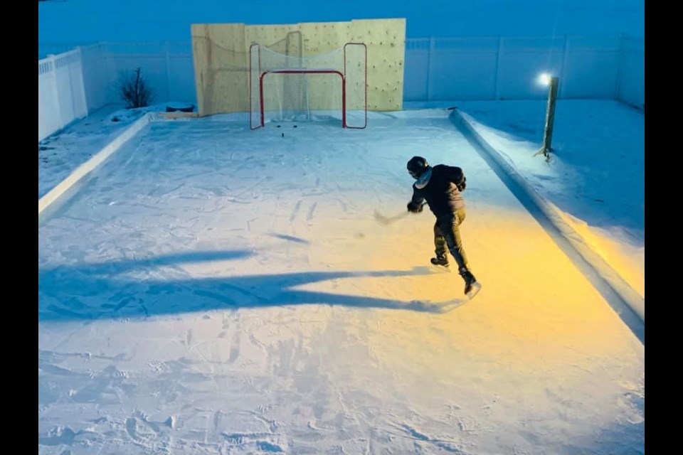 Outdoor rinks throughout the region are being enjoyed by youth. Some are made on bodies of water, while others take up back yards in town.