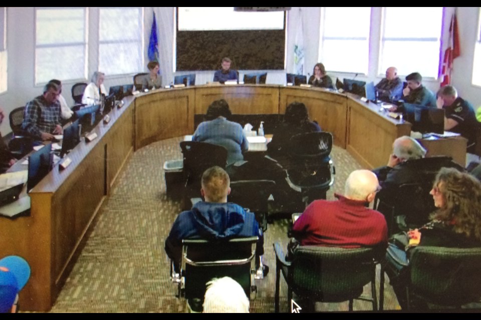 Chairs were filled in the public gallery for Tuesday's public hearing at the Lac La Biche County meeting, The hearing was on the zoning approval of land that could become a homeless facility.  Council voted down the re-zoning.