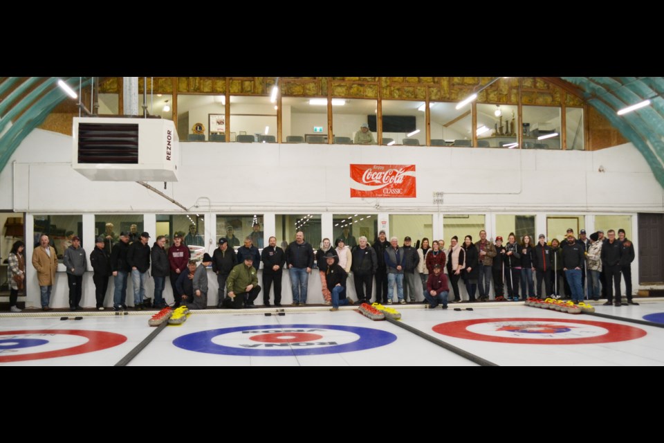 A long lineup of contributors, volunteers and curlers took part in last week’s Grand Opening celebration of the newly refurbished Elk Point Curling Club, which boasts new sponsored house circles on its new concrete-based ice sheets.