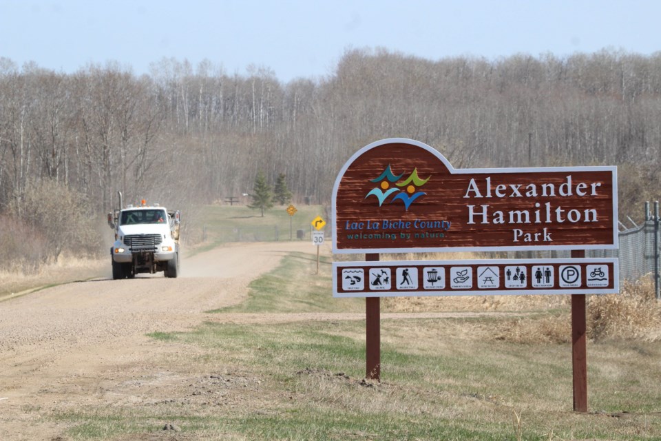 Loads of dirt and gravel were brought to the Alexander Hamilton Park last week, upgrading areas of the community gardens. There are still a few ground plots and raised planting beds available for the season.