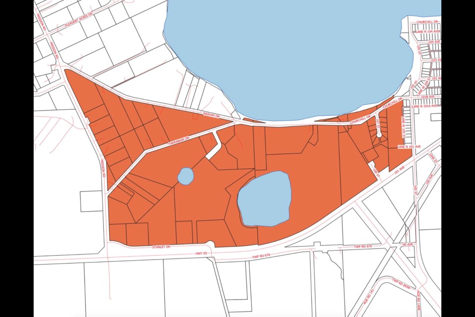 Residents in the red area of the map are being told to evacuate and register at the Bold Center.