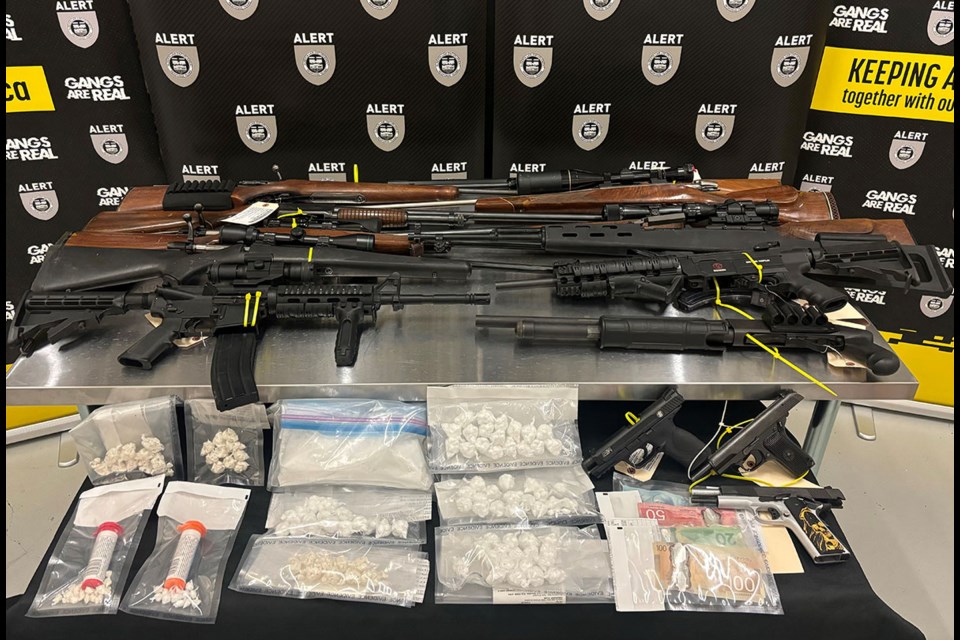 The Alberta Law Enforcement Response Team recently seized firearms and $40,000 worth of cocaine.