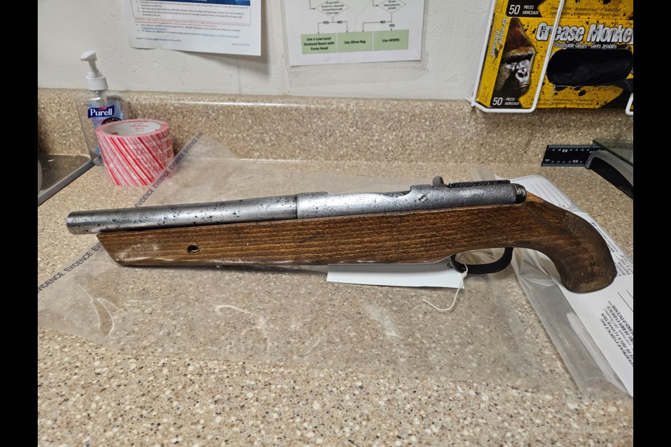 Firearm seized by Saddle Lake RCMP.