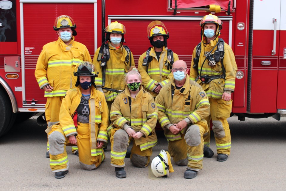 Seven firefighters from the Bonnyville Regional Fire Authority Station 5 participated in the seventh annual Firefighter Stairclimb Challenge on Saturday, May 8. Photo by Robynne Henry.
