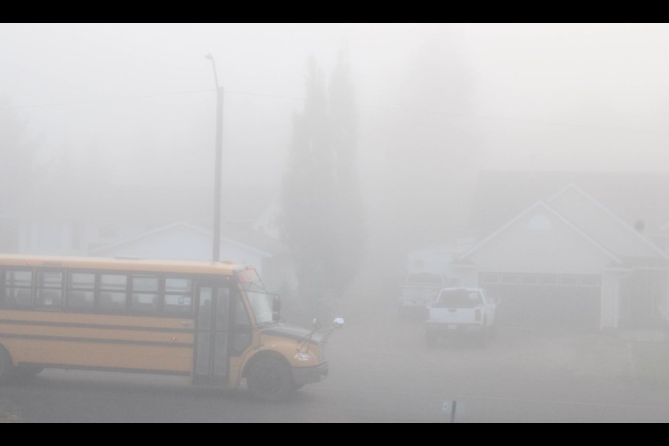 The week began with a blanket of surface fog across the Lakeland on Monday. The fog generated an Alberta Environment heavy fog warning for much of northern Alberta. As the week progresses, further weather advisories are expected relating to forest fire smoke returning to the region from fires in BC.  Motorists are advised to use caution on area roadways