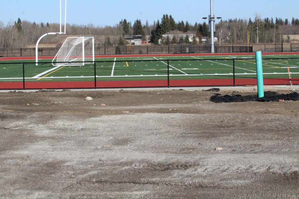 A football and soccer field as well as a running track, campsite and baseball diamonds are all part of the ongoing Bold Center sports fields project.   Image: Rob McKinley
