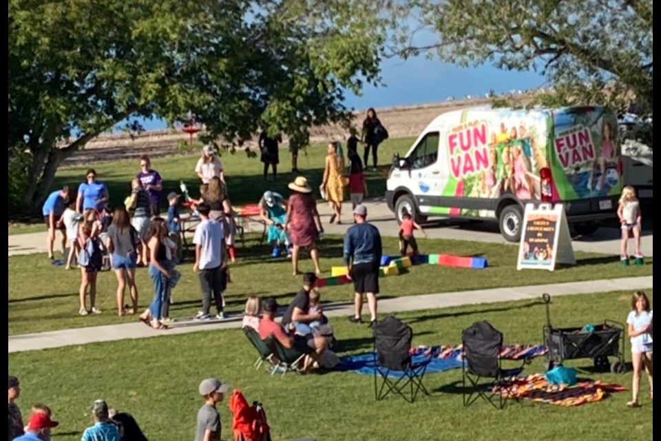 The Park and Play Fun Van at an event during the summer of 2022.